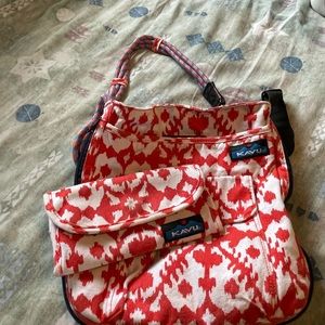 Kava crossbody bag and matching wallet.